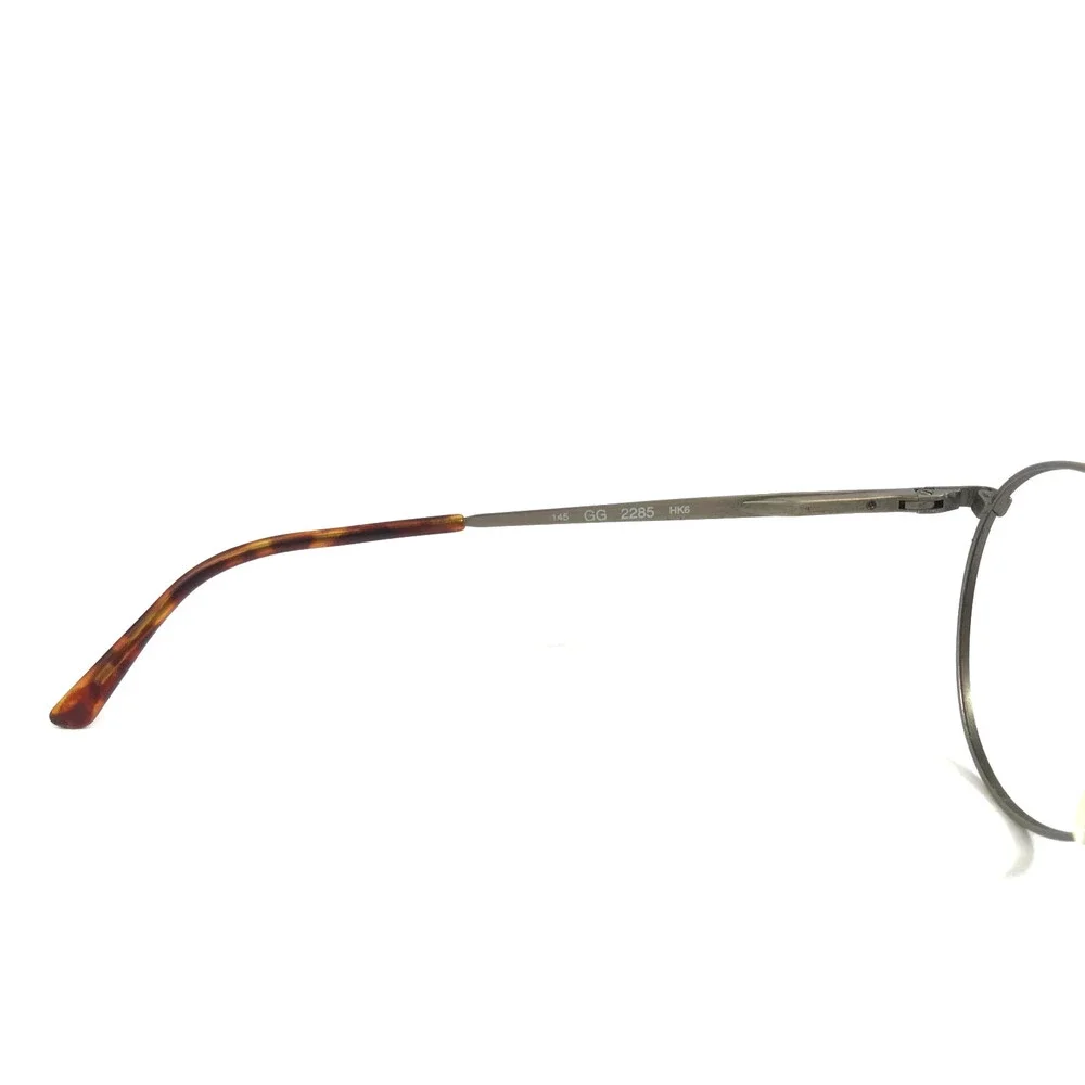 Vintage Gucci Eyeglasses Frames GG2285 HK6 Brown Antique Gray Wire Rim 52-19-145